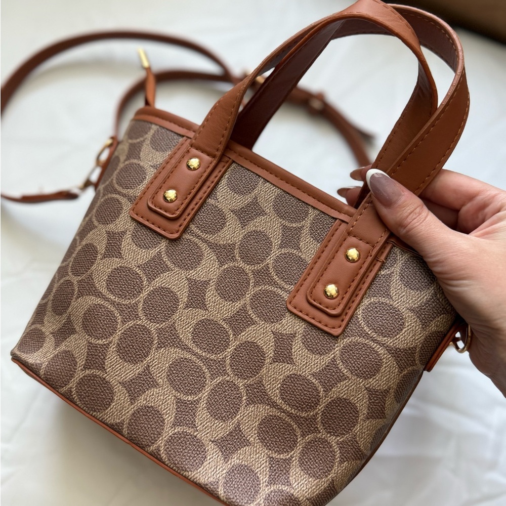 Brown Signature Mini Tote